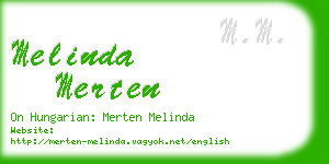 melinda merten business card